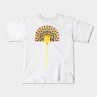 Egyptian feather fan motife Kids T-Shirt